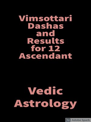 cover image of Vimsottari Dashas  and Results for 12 Ascendant